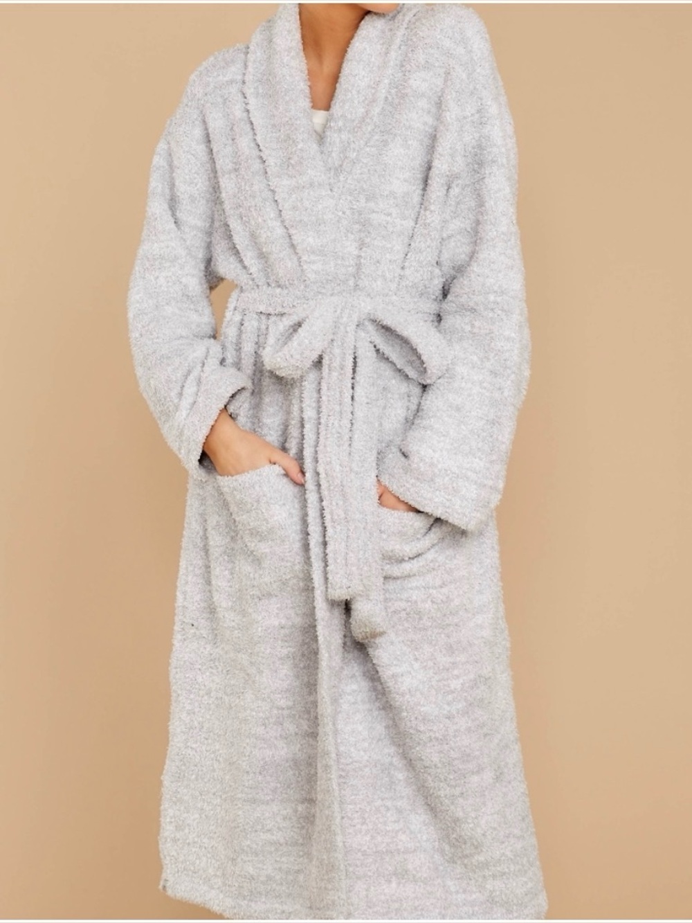 Barefoot Dreams CozyChic Light Gray Robe
